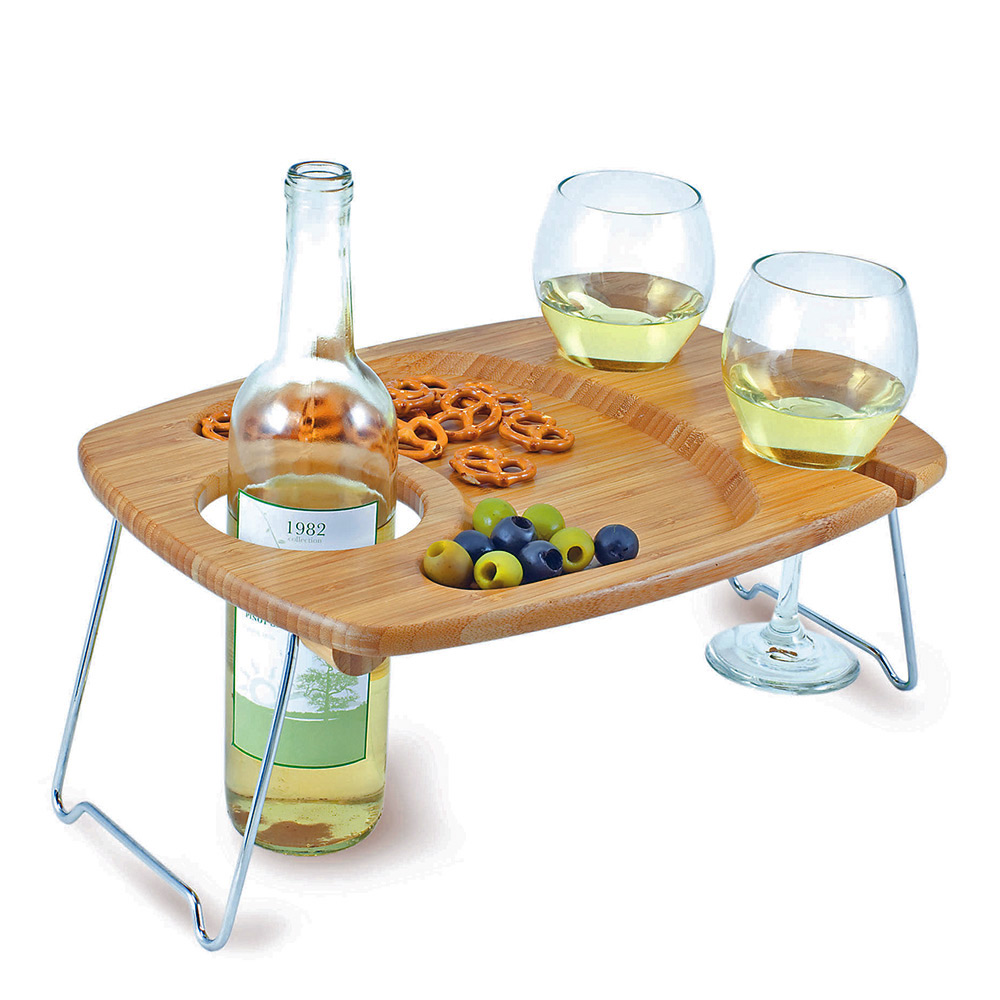 use wine serving tray when picnic for you two guys. it is a good choice for you to use wine serving tray.
